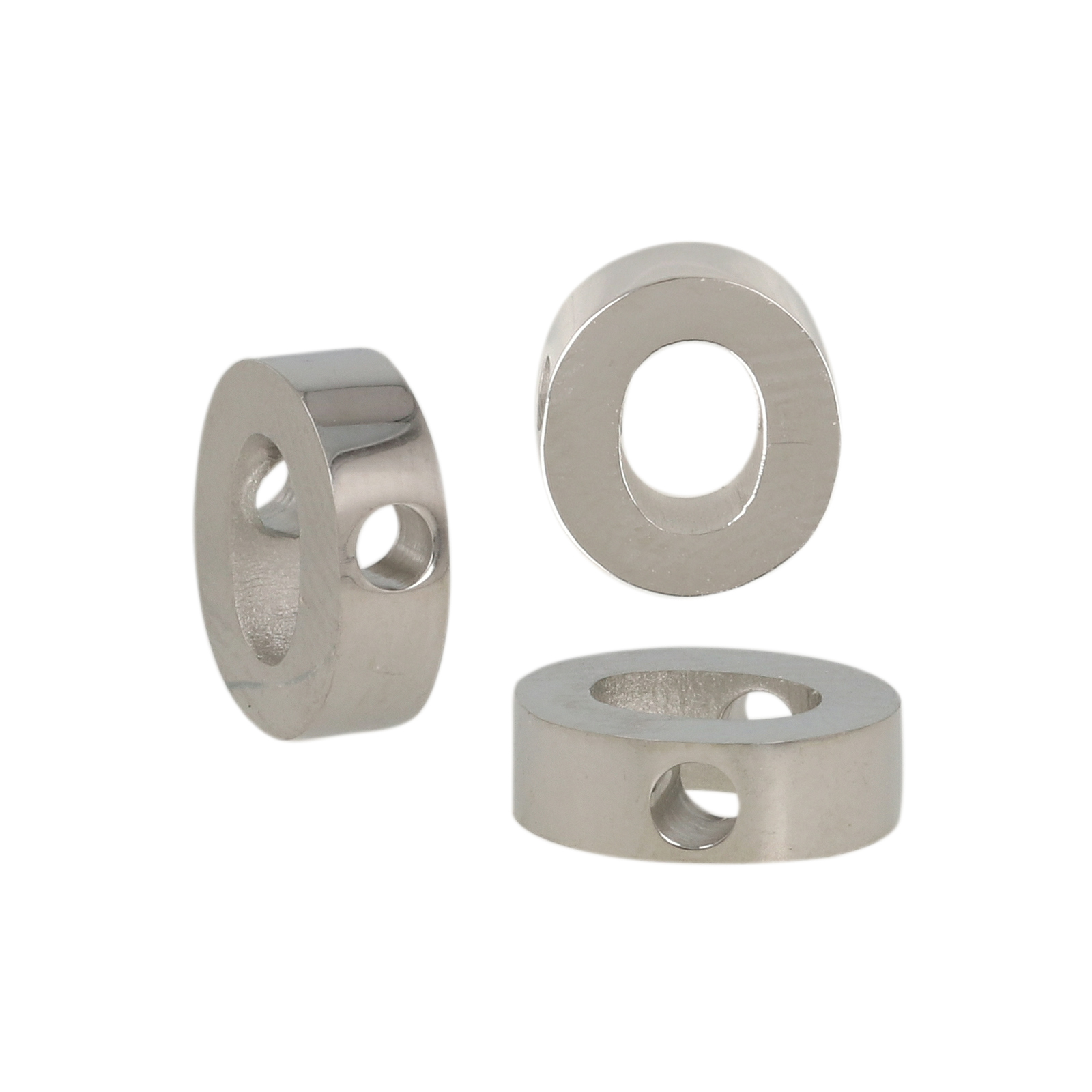 stainless steel alphabet letter bead o 9x8mm | 1pc