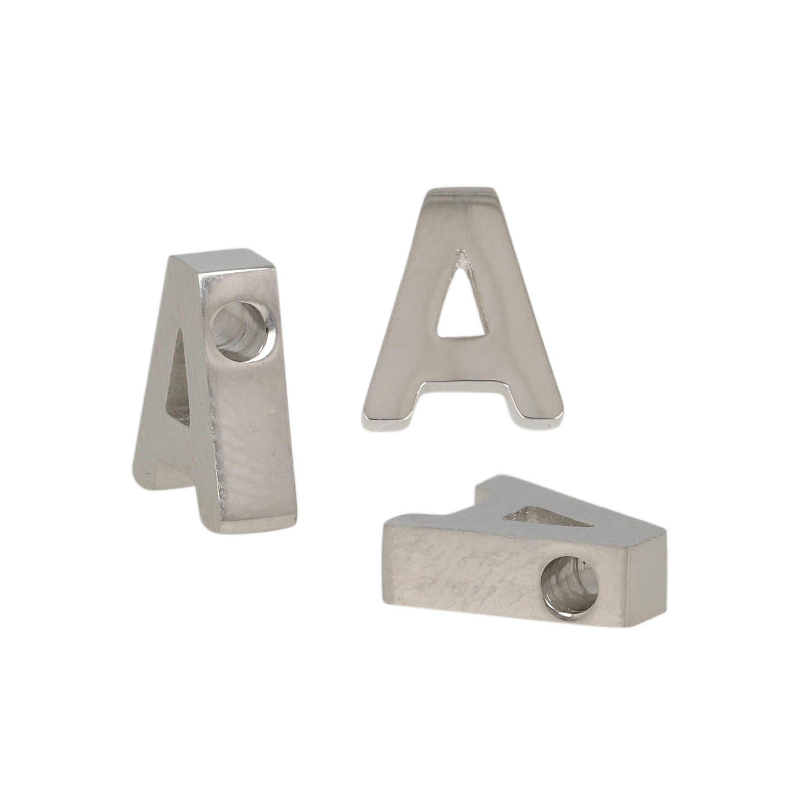 stainless steel alphabet letter bead a 9x8mm | 1pc