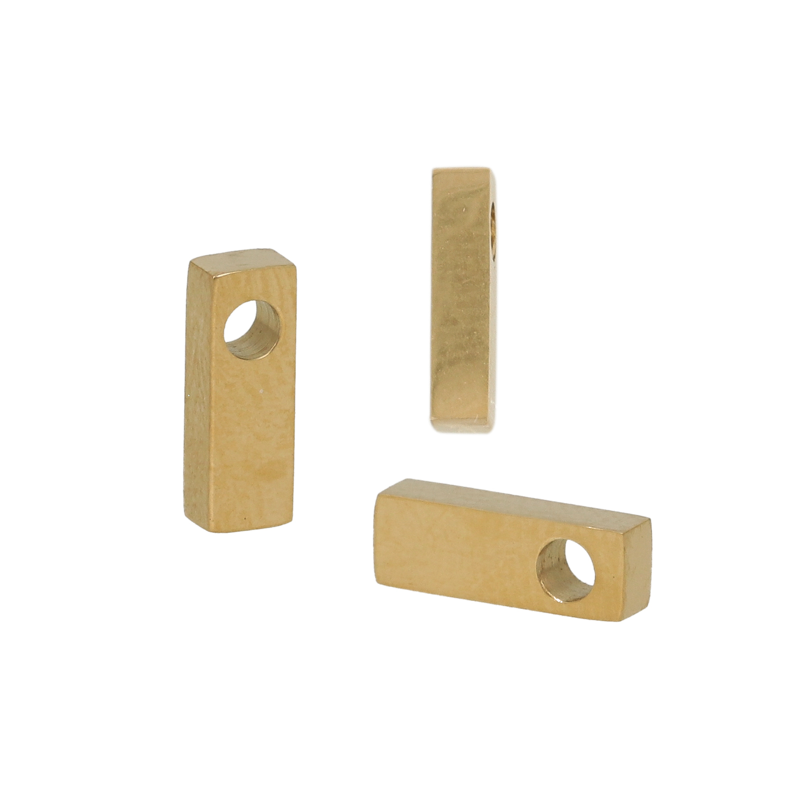 gold plated stainless steel alphabet letter bead i 9x2mm | 1pc