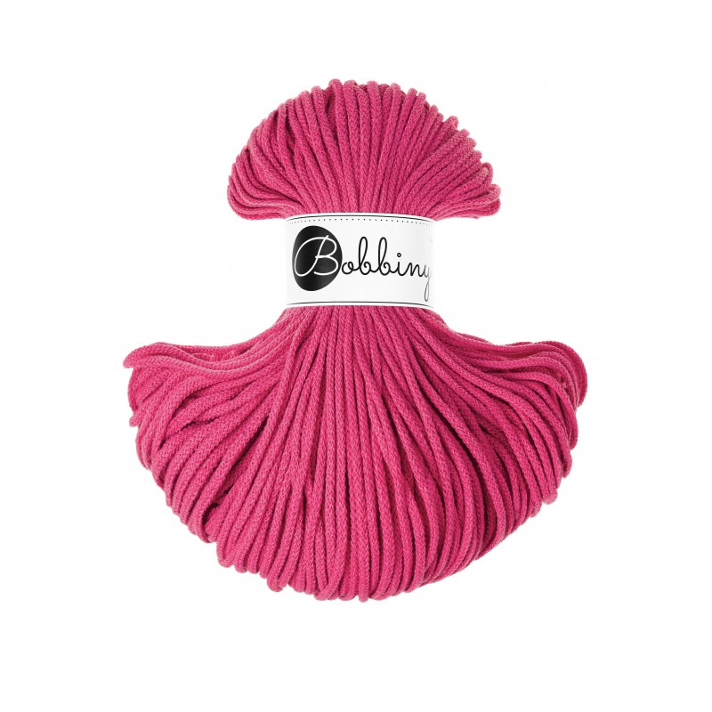 bobbiny junior braided cord - dopamine pink 3mm - 100mt | 1pc