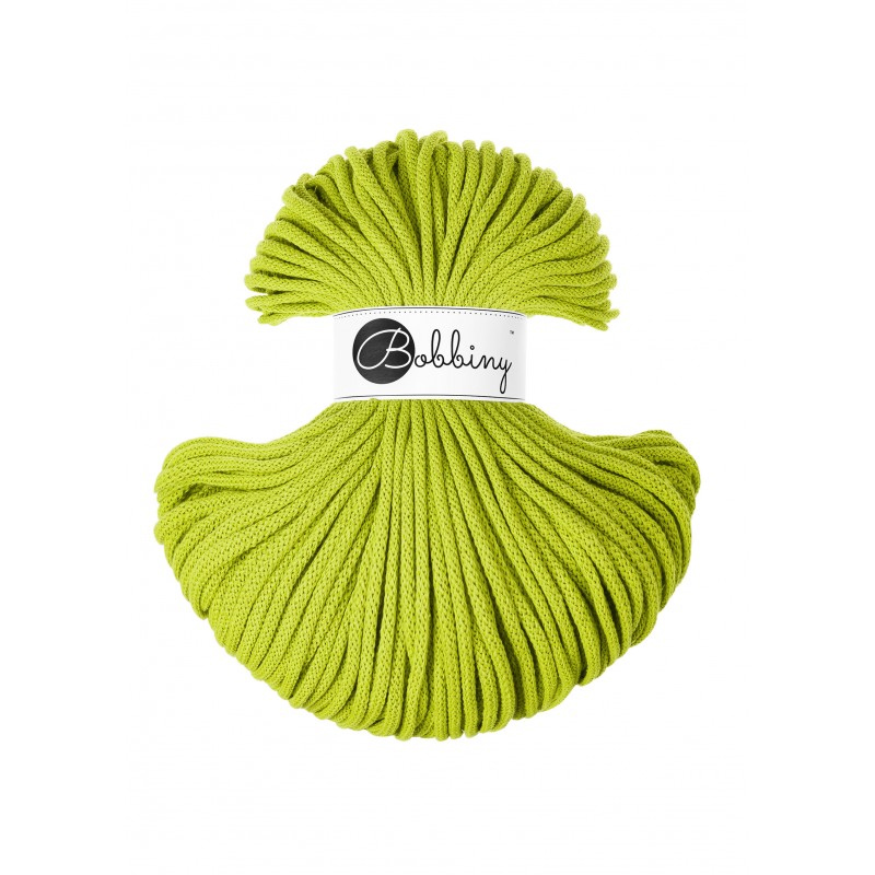bobbiny premium braided cord - dopamine lime 5mm - 100mt | 1pc