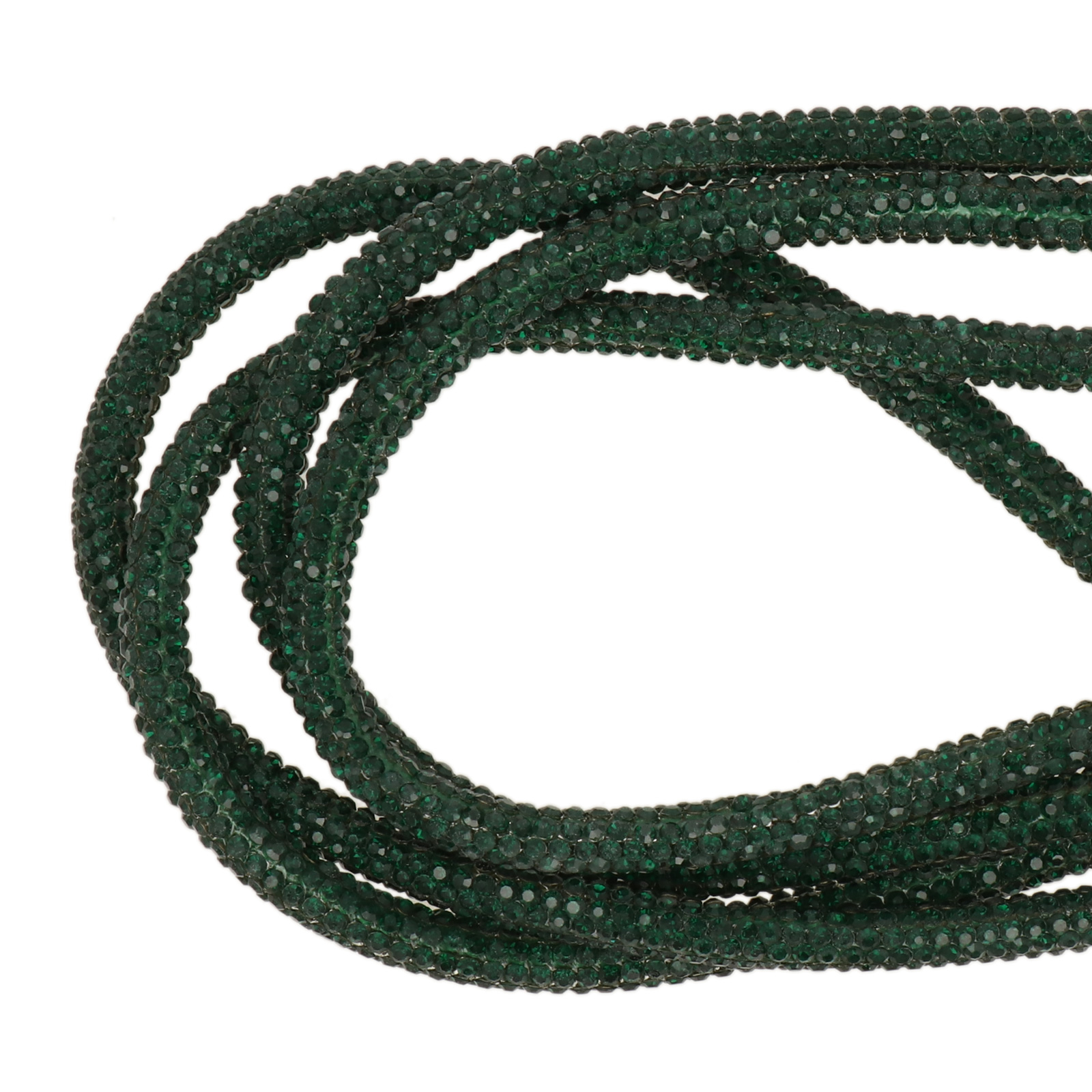 rhinestone cord for bags - emerald 6mm - 30mt | 1pc