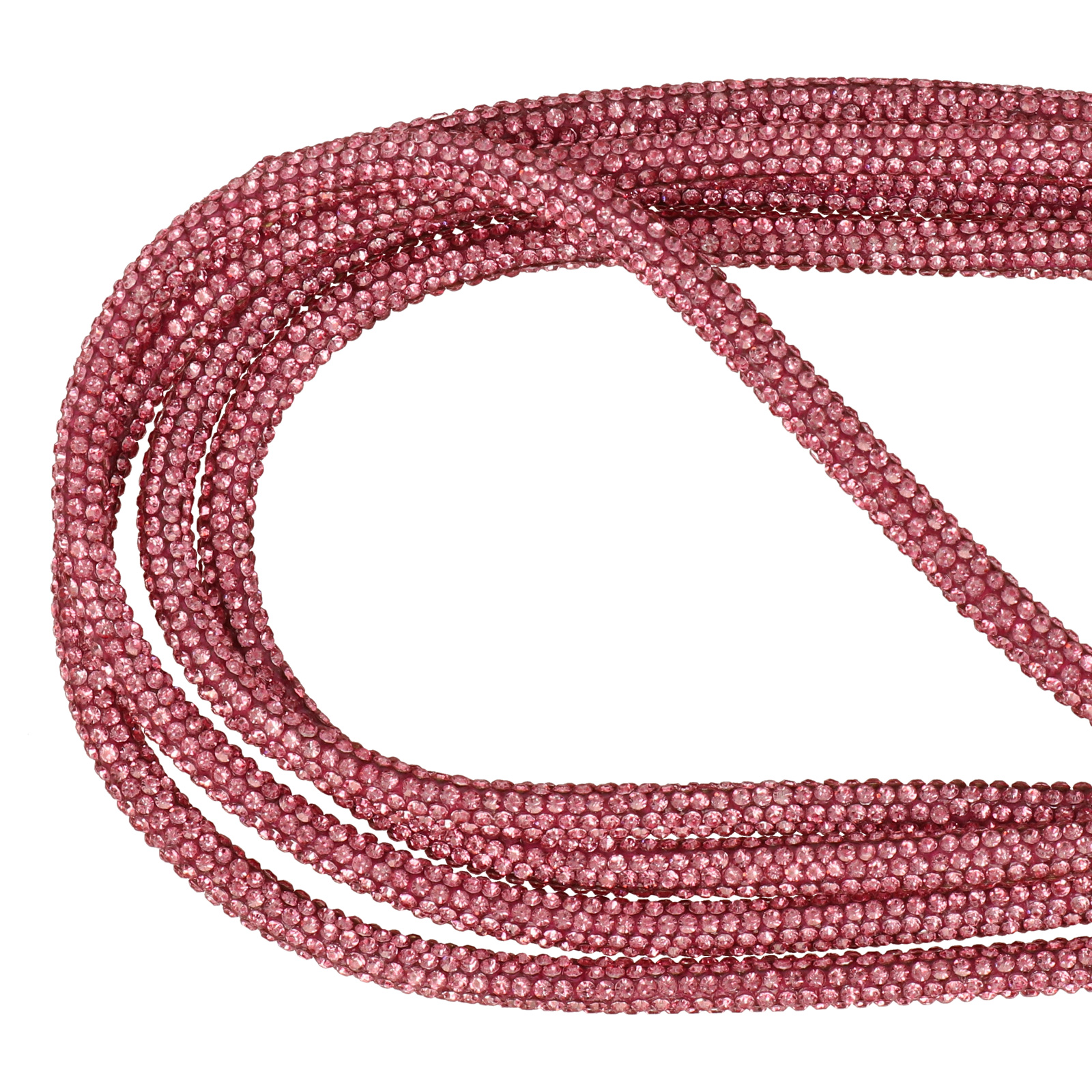 rhinestone cord for bags - rose 6mm - 30mt | 1pc