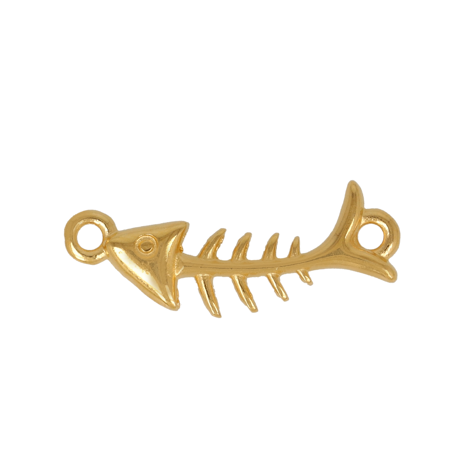 gold plated fishbone link 22x8mm | 2pc