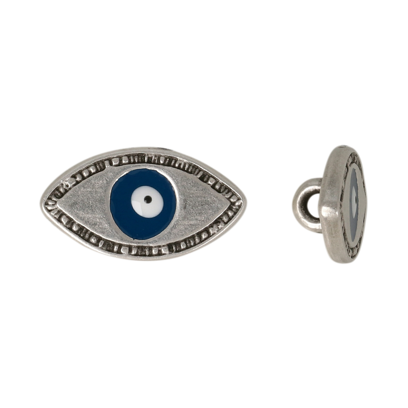 allah eye metallperlen antik versilbert 15x8mm | 1st