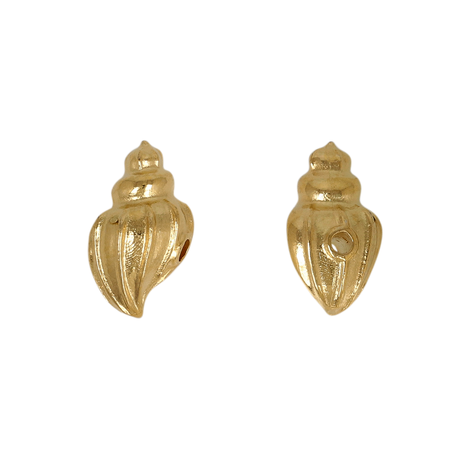 gold plated beads shell 12x8mm | 2pc