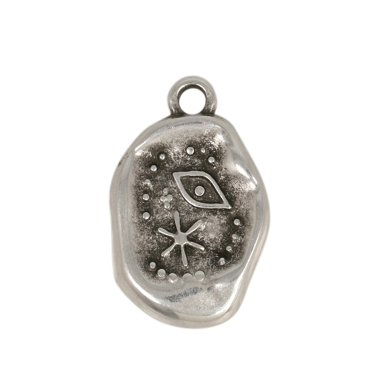 anhänger oval antik versilbert 18x12mm | 2st