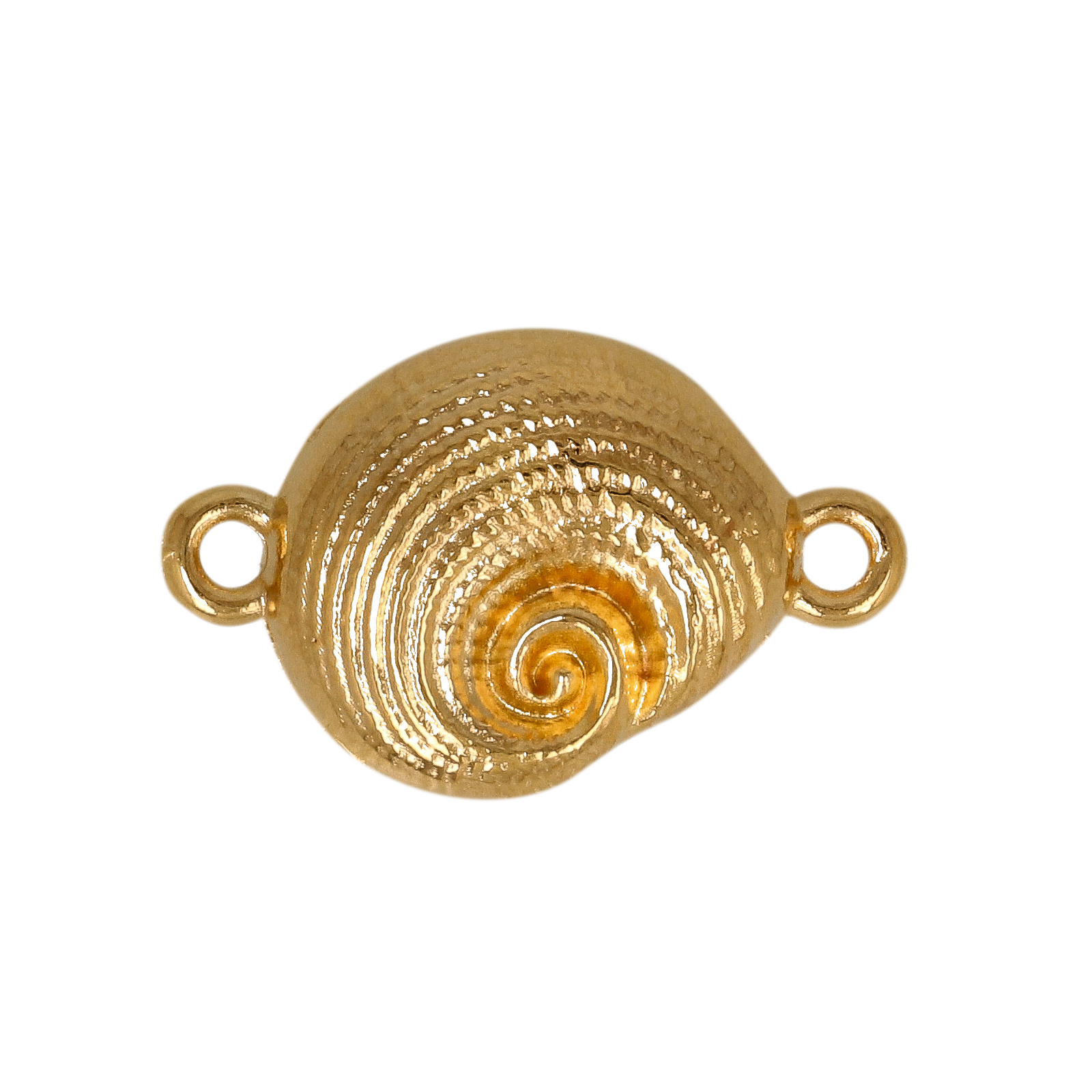 gold plated sea shell link 20x12mm | 2pc