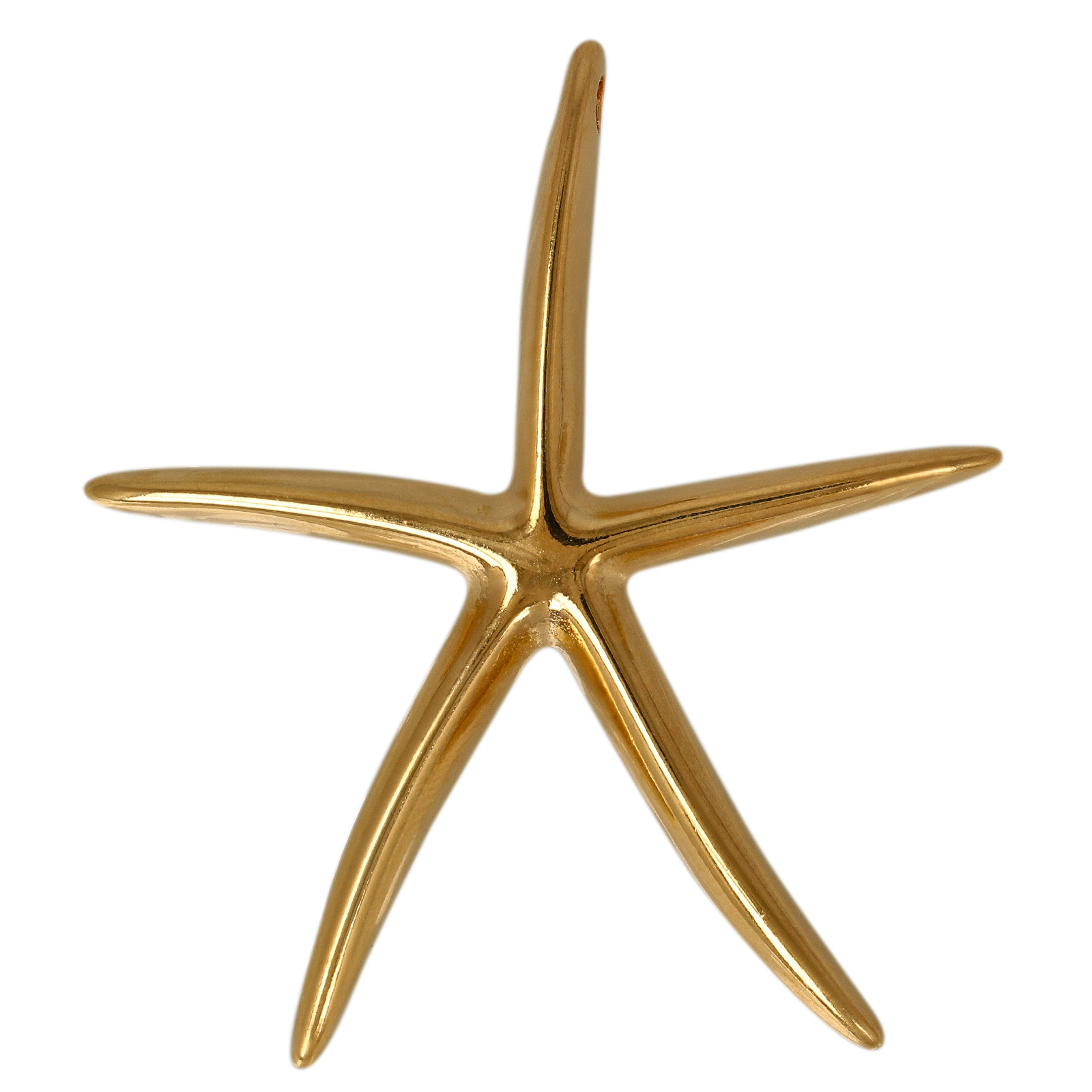 gold plated starfish pendant 52x42mm | 1pc