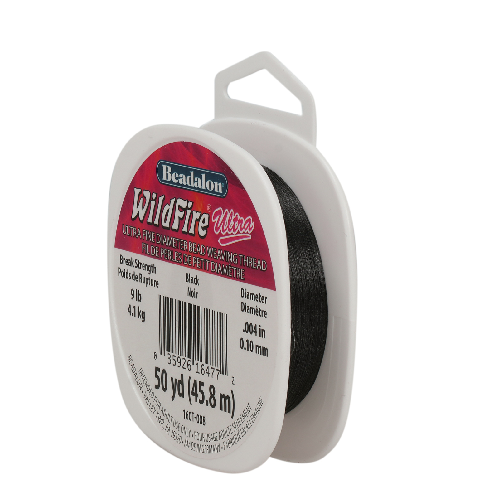 black wildfire ultra beading thread - size 0,10mm - 45,8mt spool | 1pc