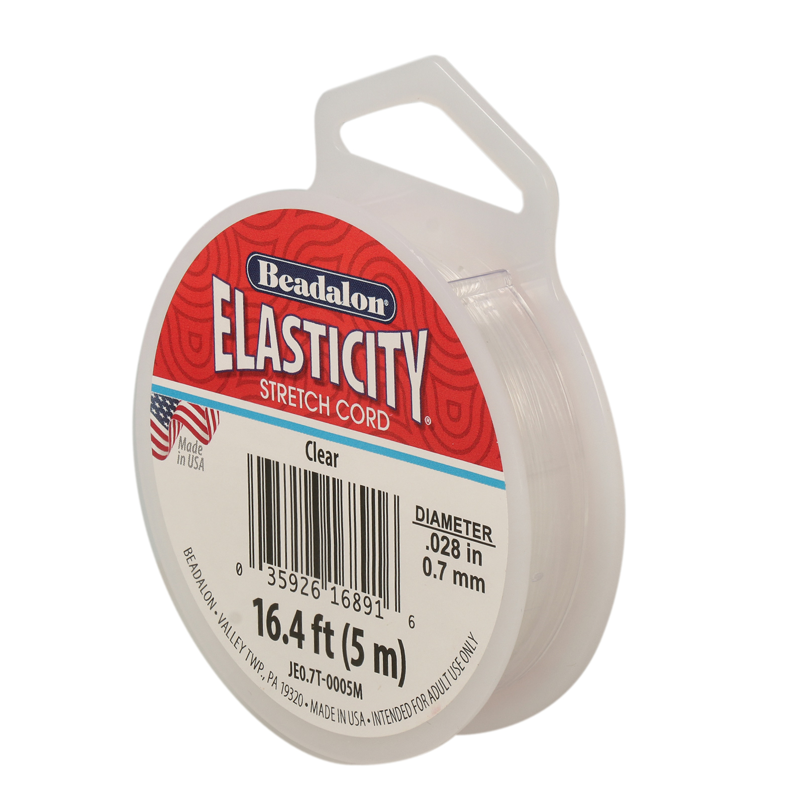elasticity elastic cord clear - diameter 0,7mm - 5mt spool | 1pc