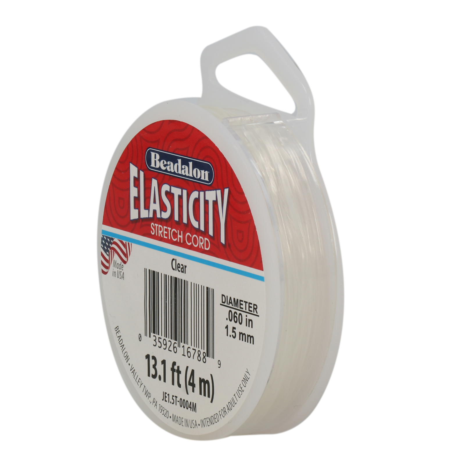 elasticity elastic cord clear - diameter 1,5mm - 4mt spool | 1pc