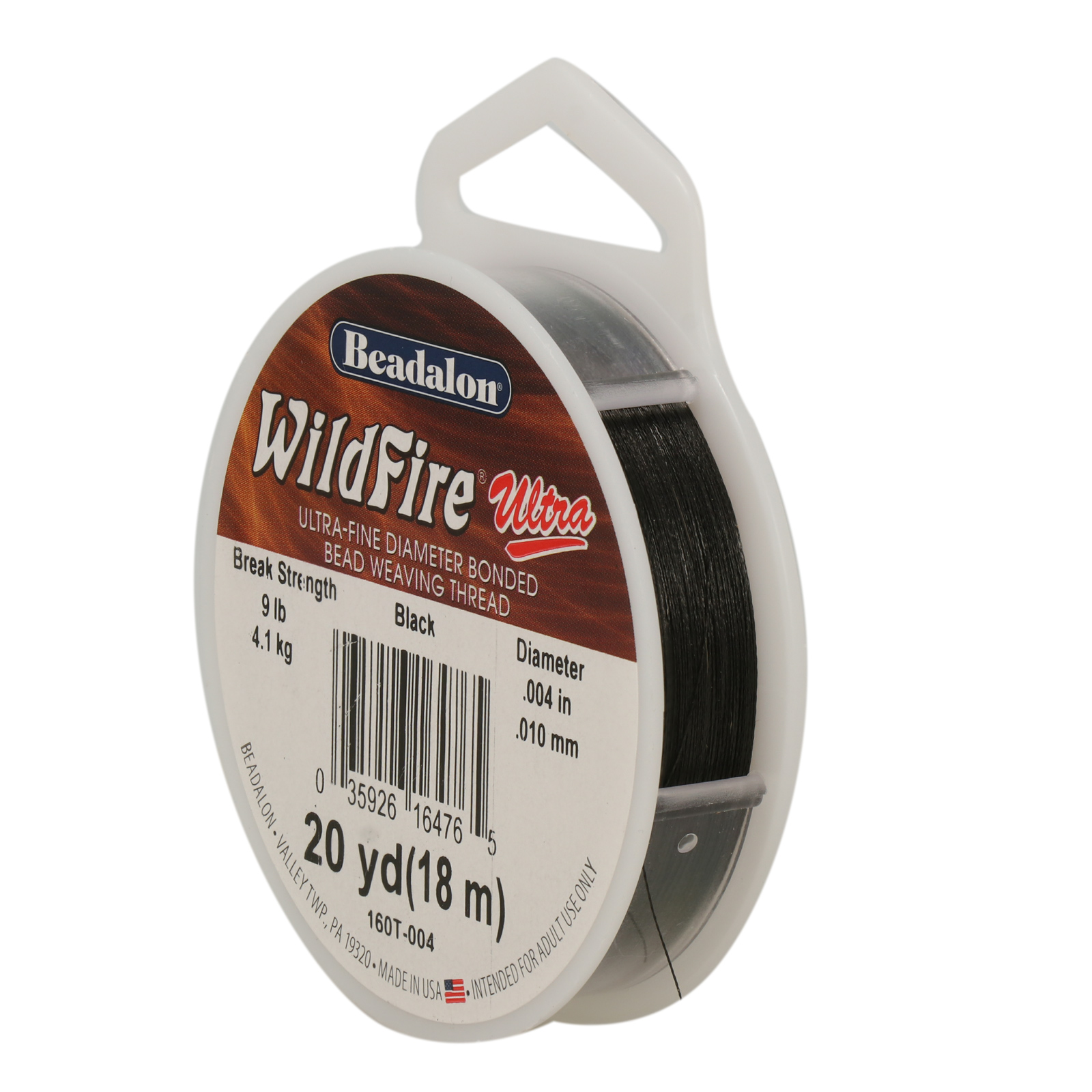 black wildfire ultra beading thread - size 0,10mm - 18,3mt spool | 1pc