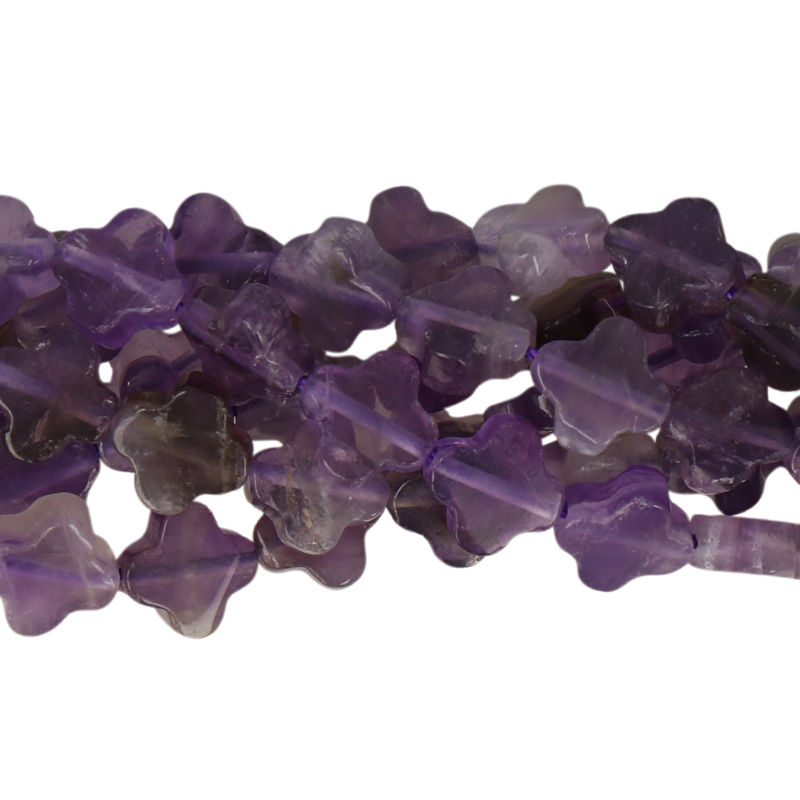 dogtooth amethyst smooth clover 8mm | 10pc