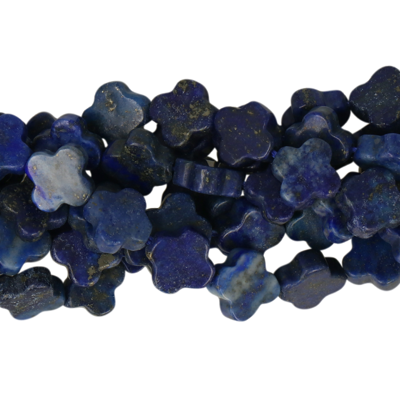 dyed lapislazzuli smooth clover 8mm | 10pc