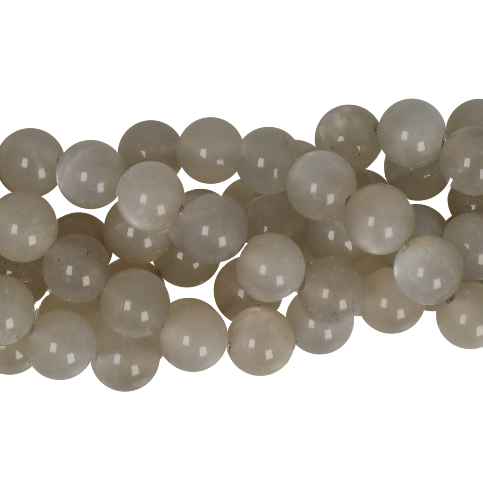 grey moonstone smoooth round 6mm | 15pc