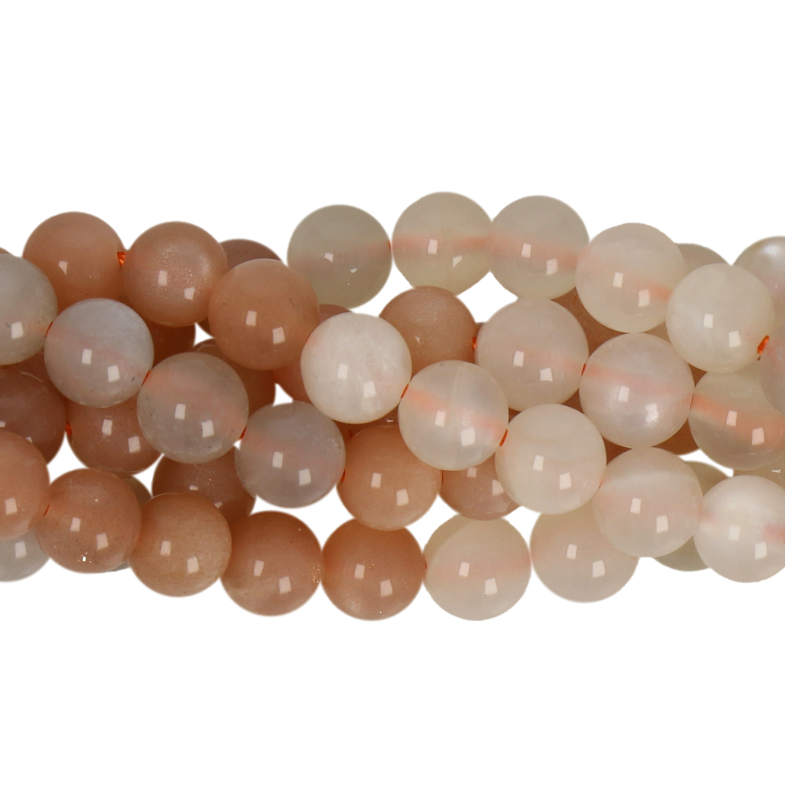 mix color mondstein glatt rund 6mm | strang 38/40cm