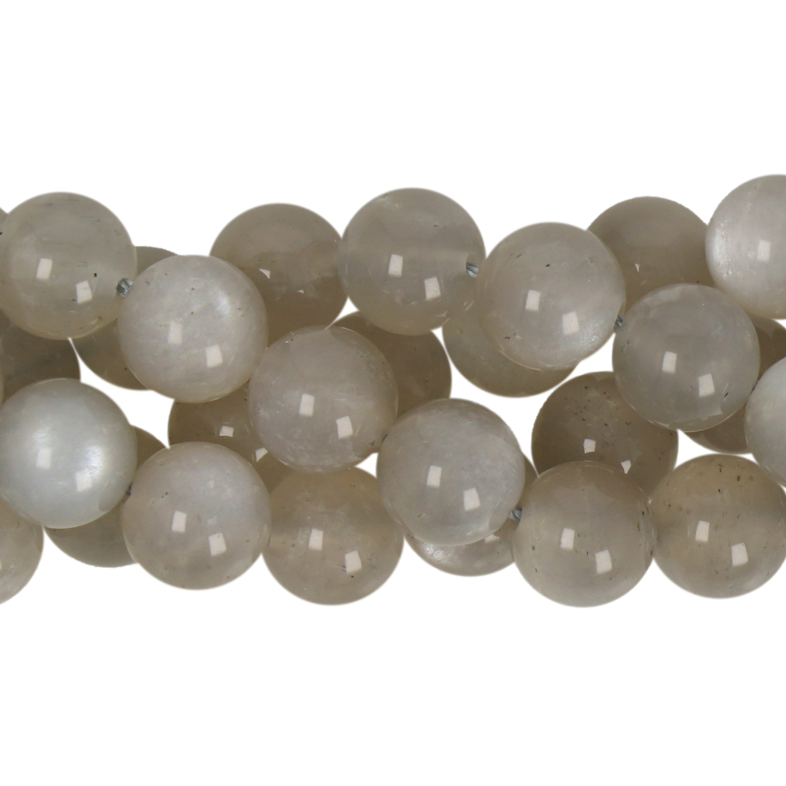 grey moonstone smoooth round 8mm | 15/16-inch strand