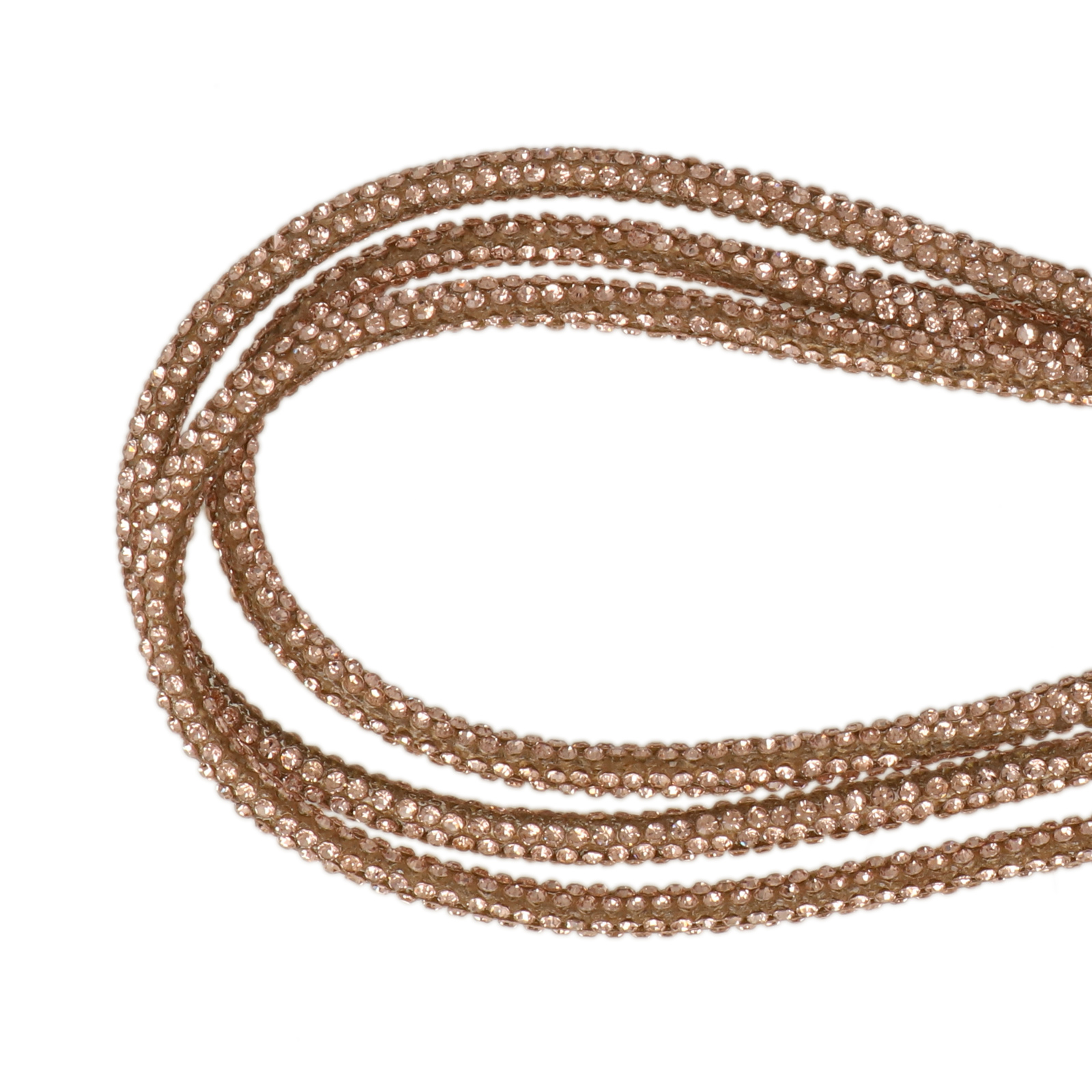 rhinestone cord for bags - rose gold 3,5mm - 30mt | 1pc