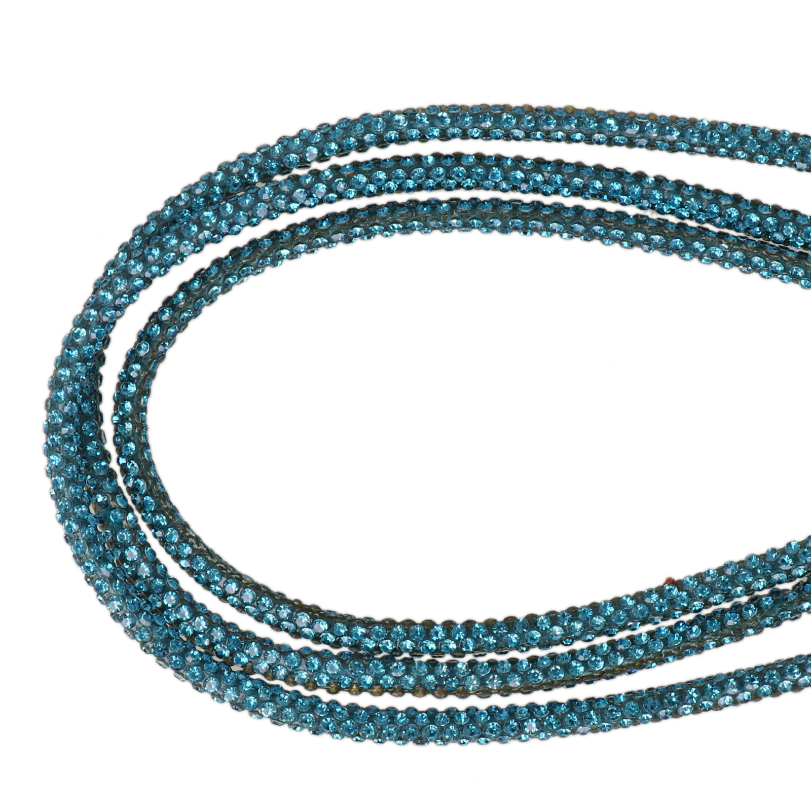 rhinestone cord for bags - carribean blue 3,5mm - 30mt | 1pc