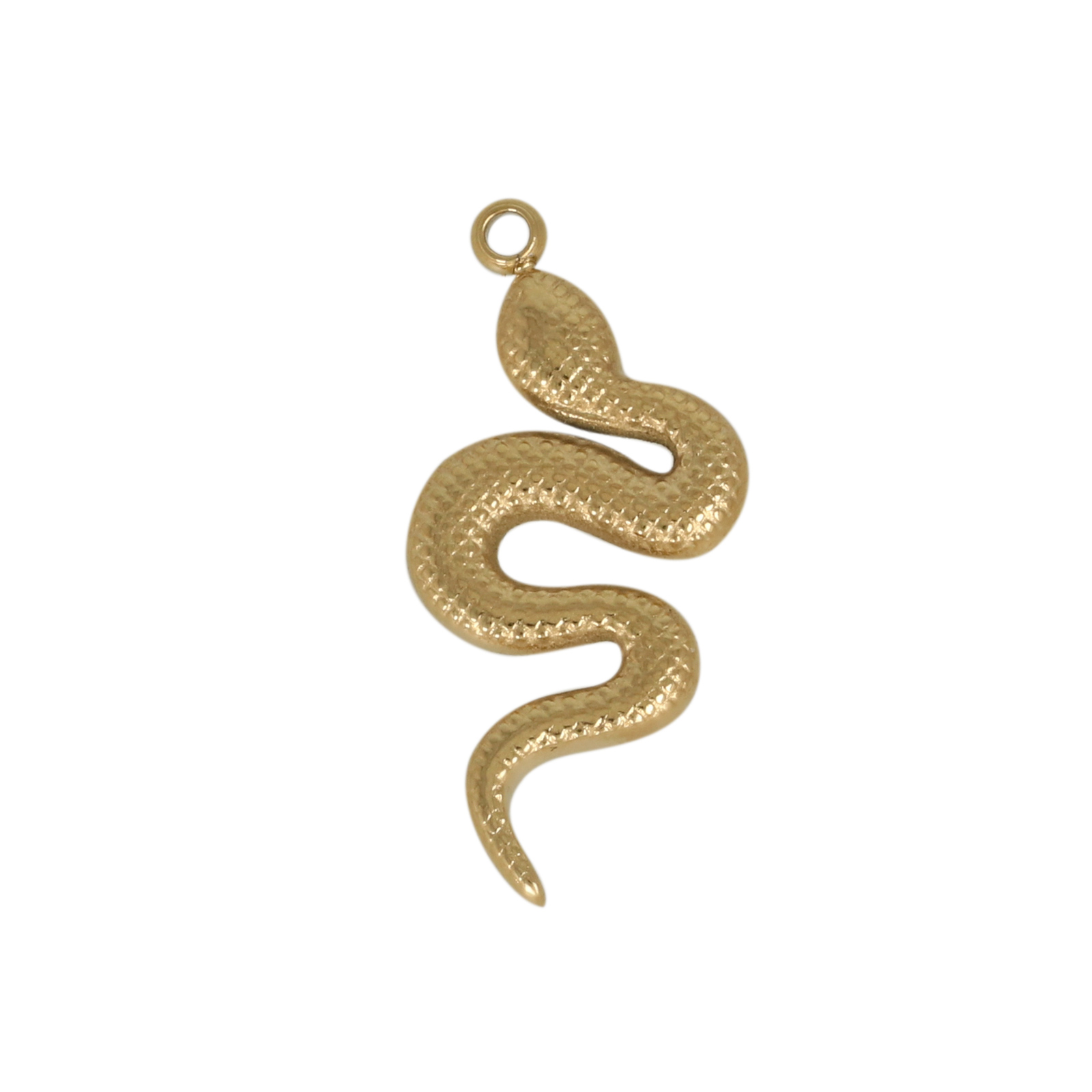anhänger schlange vergoldet edelstahl 20x10mm | 1st