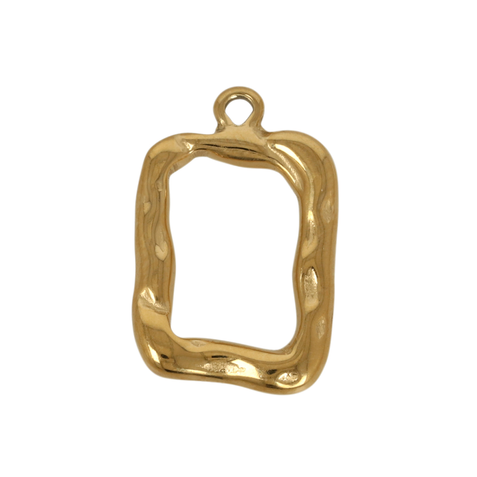 gold plated stainless stell oval pendant 20x13mm | 1pc