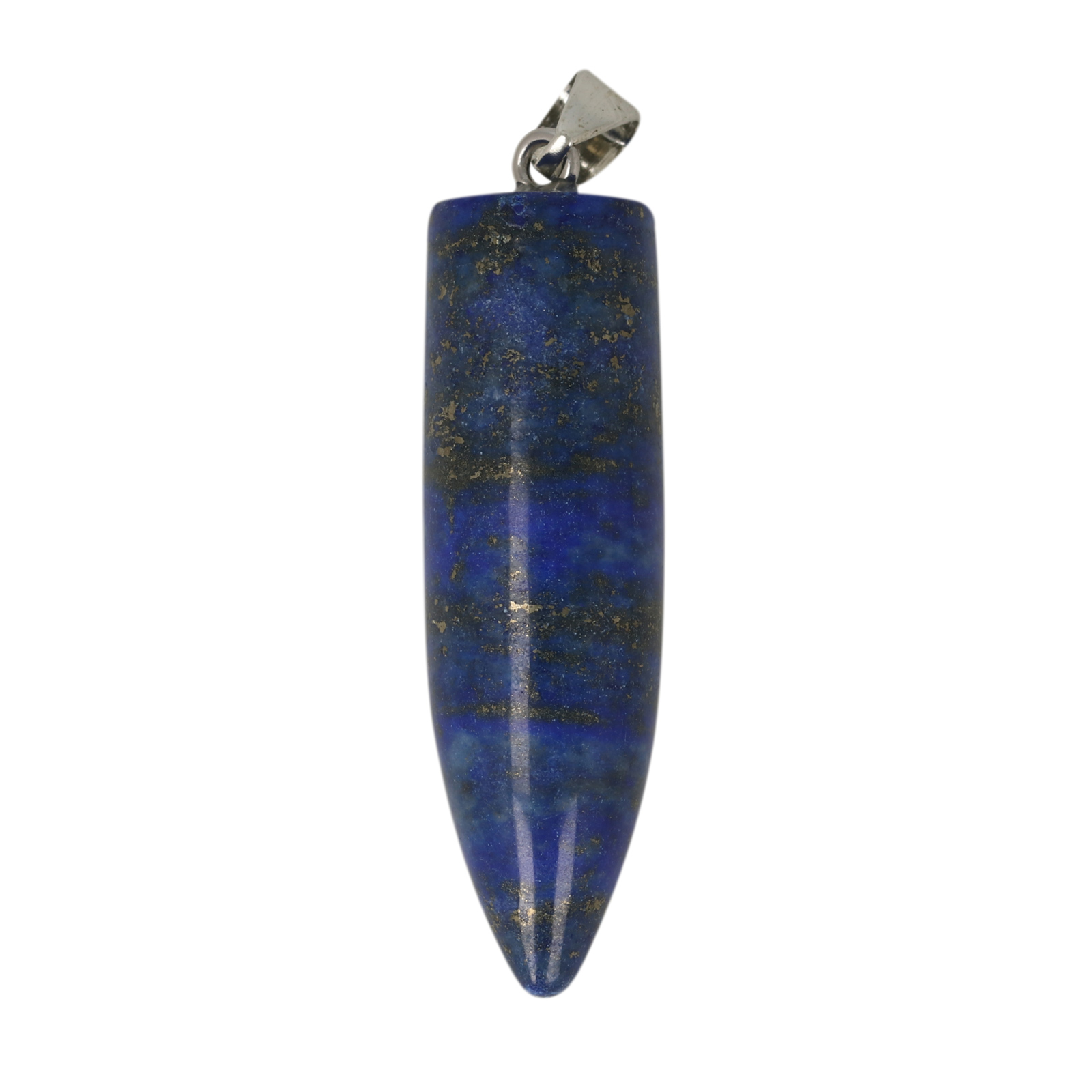 dyed lapis lazuli pendant smooth bullet 40x12mm | 1pc