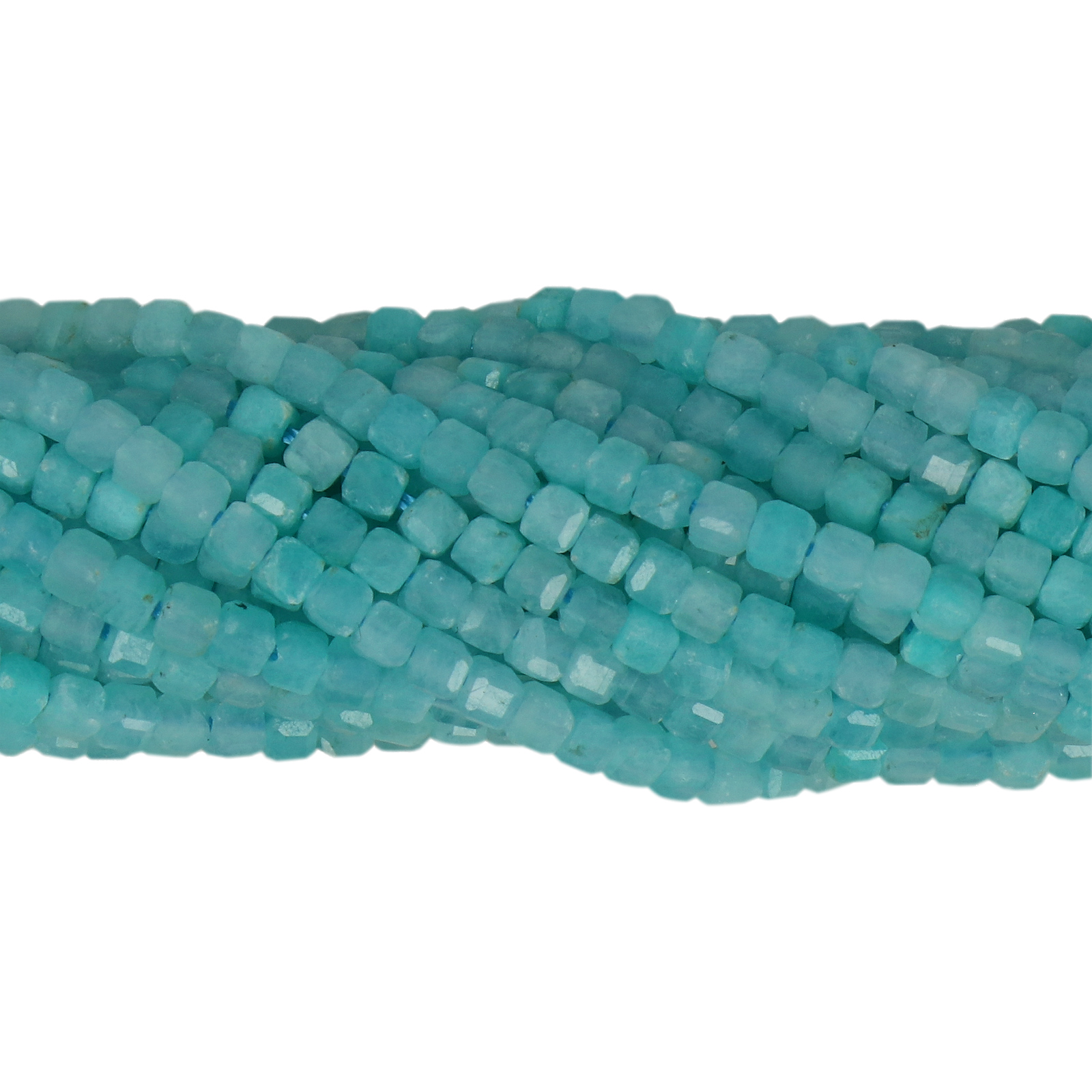amazonite cube faceted 2,5mm aprox | 15/16-inch strand