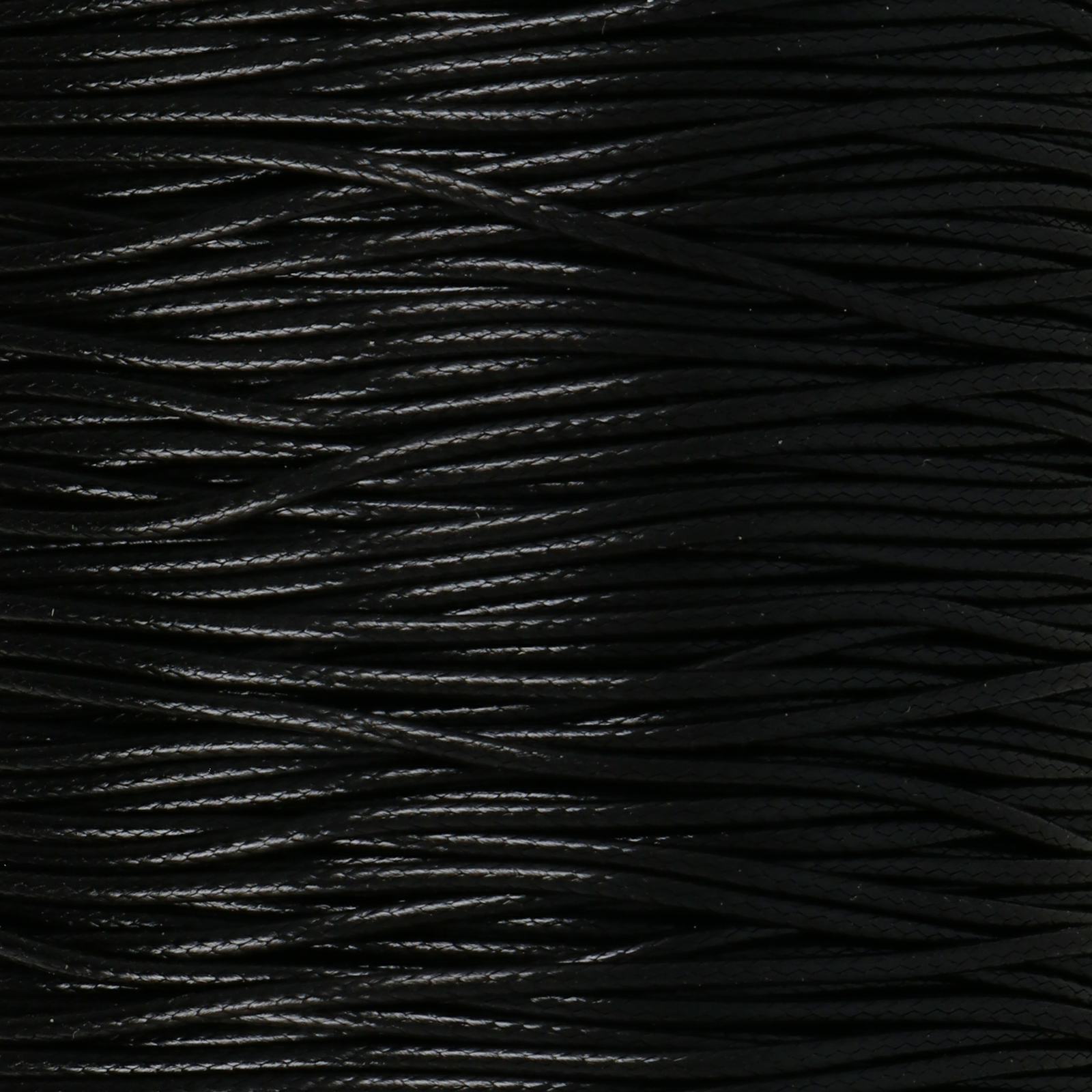 black waxed synthetic cord 1mm - 160mt spool | 1pc