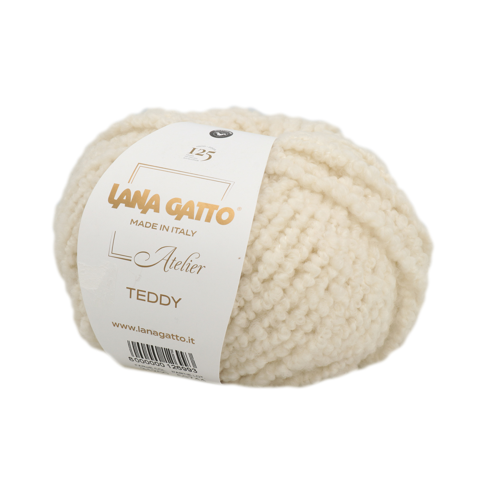 lana gatto teddy - white (31200) - 50gr (50mt) | 1pc