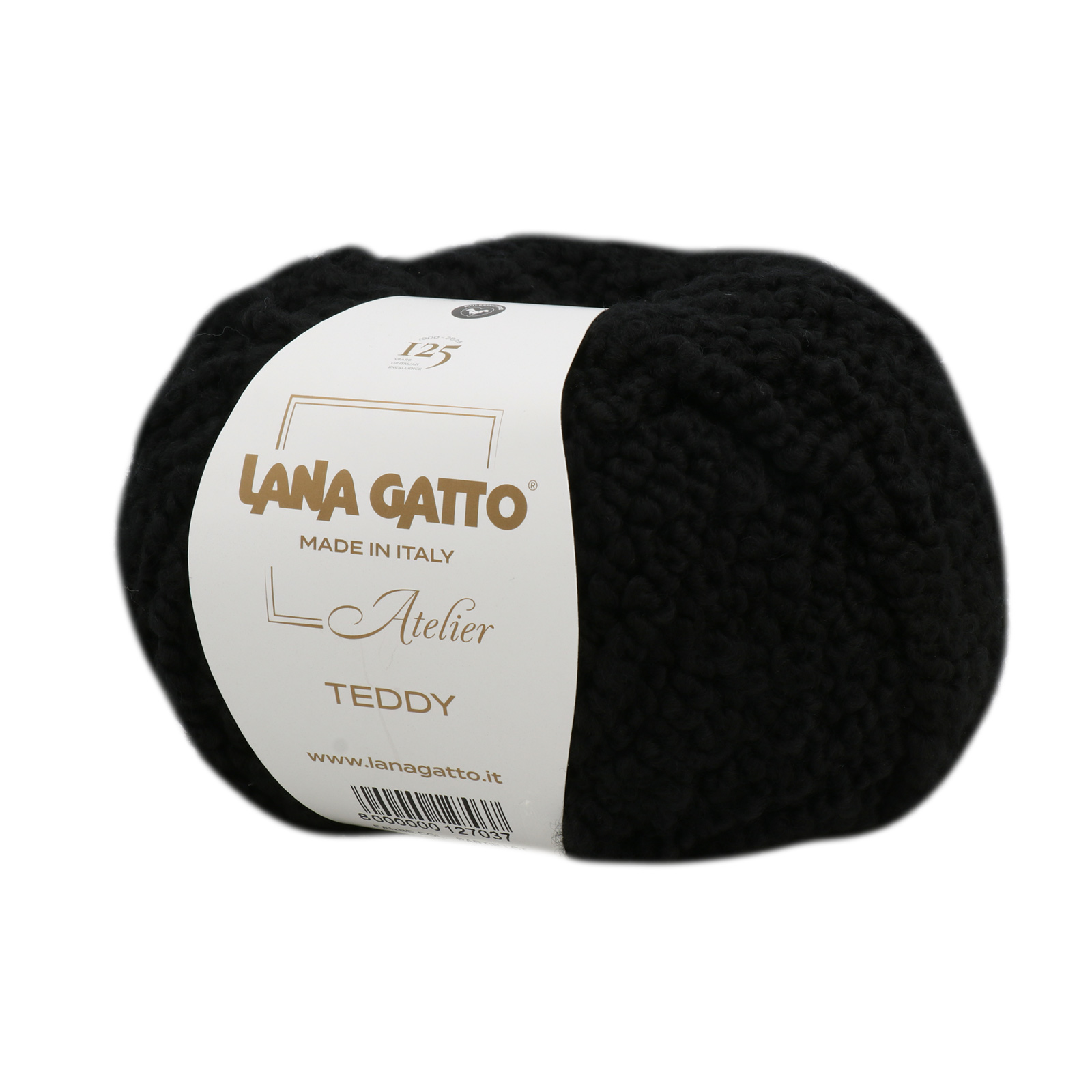lana gatto teddy - black (31205) - 50gr (50mt) | 1pc