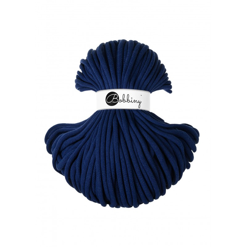 bobbiny jumbo braided cord - ink blue 9mm - 100mt | 1st
