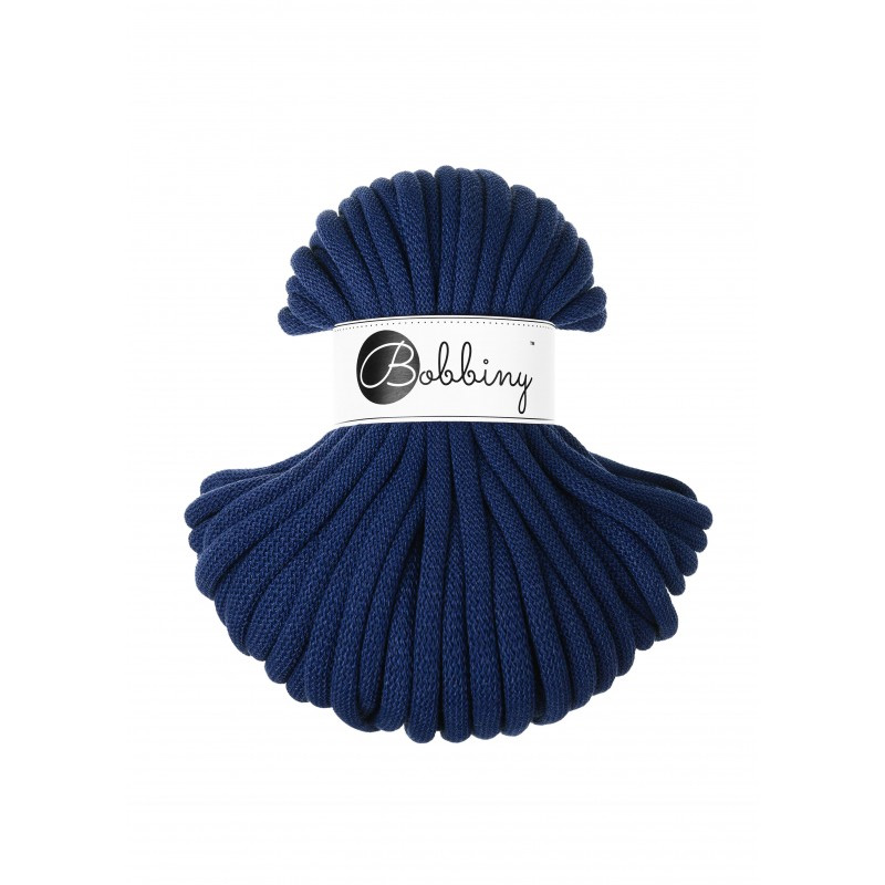 bobbiny jumbo braided cord - ink blue 9mm - 30mt | 1st