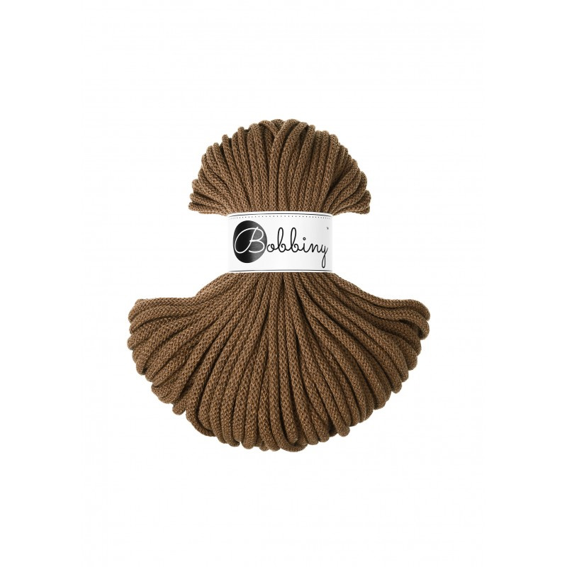 bobbiny premium braided cord - nut brown 5mm - 50mt | 1pc