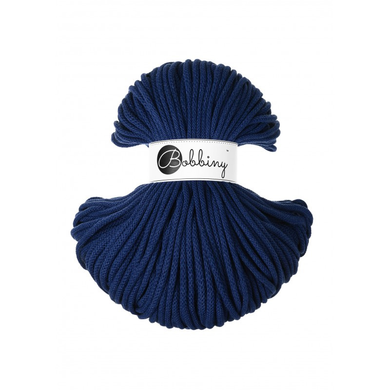 bobbiny premium braided cord - ink blue 5mm - 100mt | 1pc
