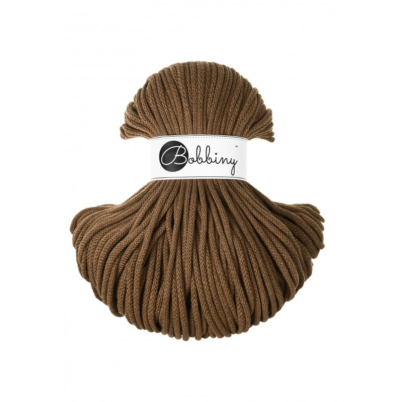 bobbiny premium braided cord - nut brown 5mm - 100mt | 1st