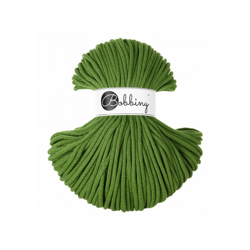 bobbiny premium braided cord - moss green 5mm - 100mt | 1pc