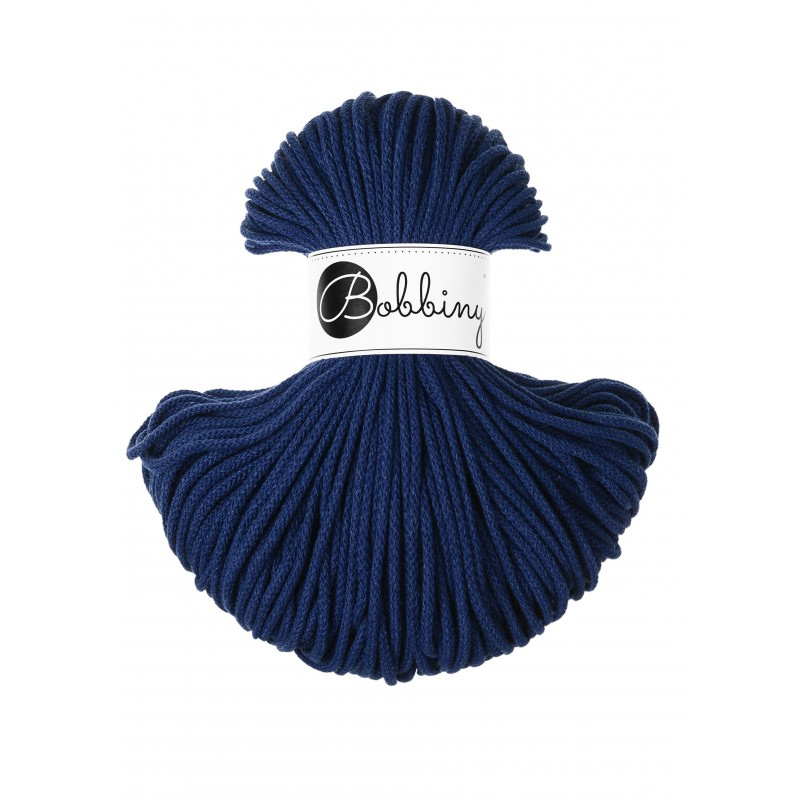 bobbiny junior braided cord - ink blue 3mm - 100mt | 1st