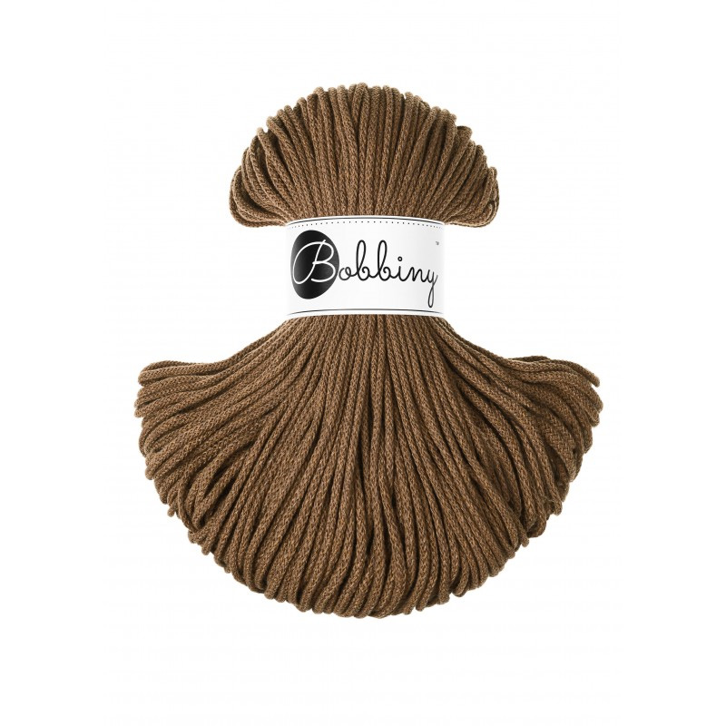 bobbiny junior braided cord - nut brown 3mm - 100mt | 1st