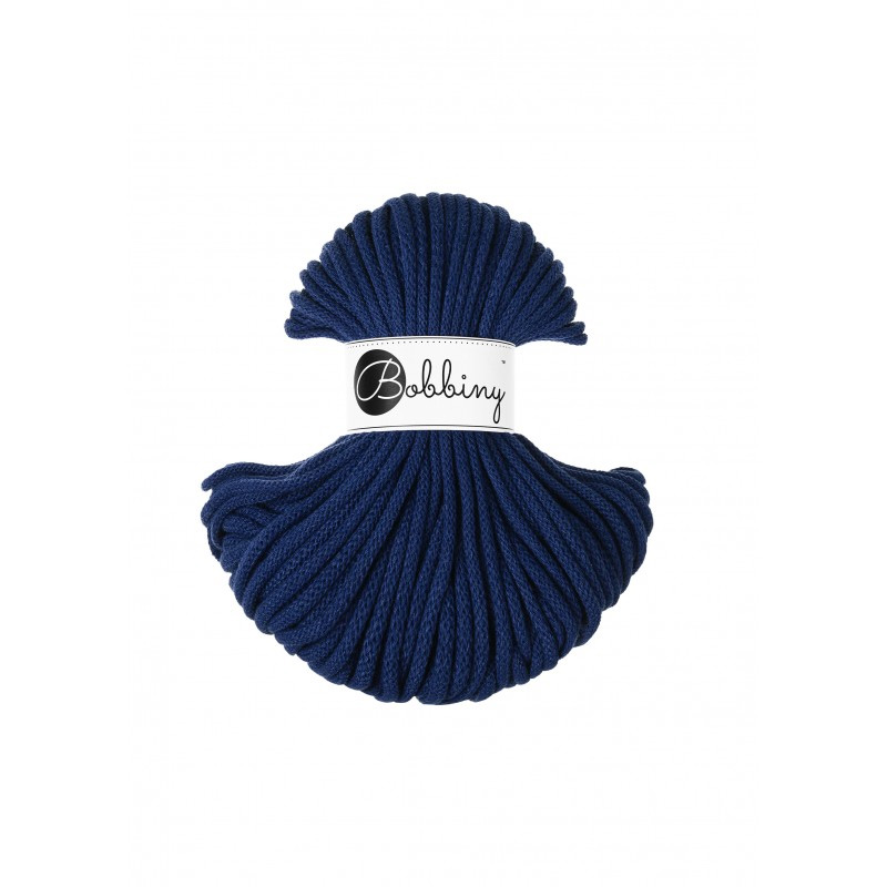 bobbiny premium braided cord - ink blue 5mm - 50mt | 1pc