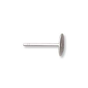 rhodium silver plated flat glue on post earring | 24pc
