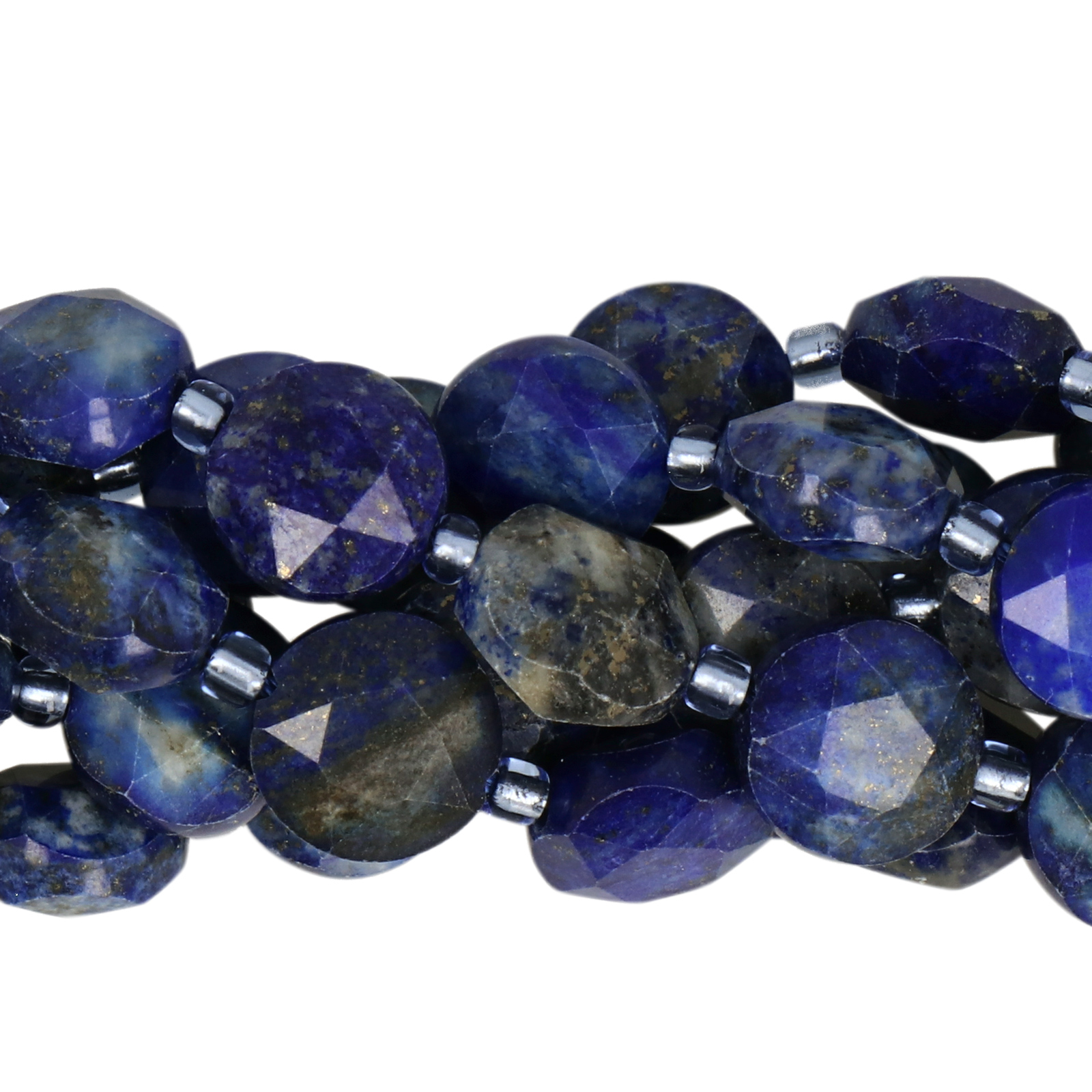 dyed lapislazuli facettiertes sheibe 10mm | 4st