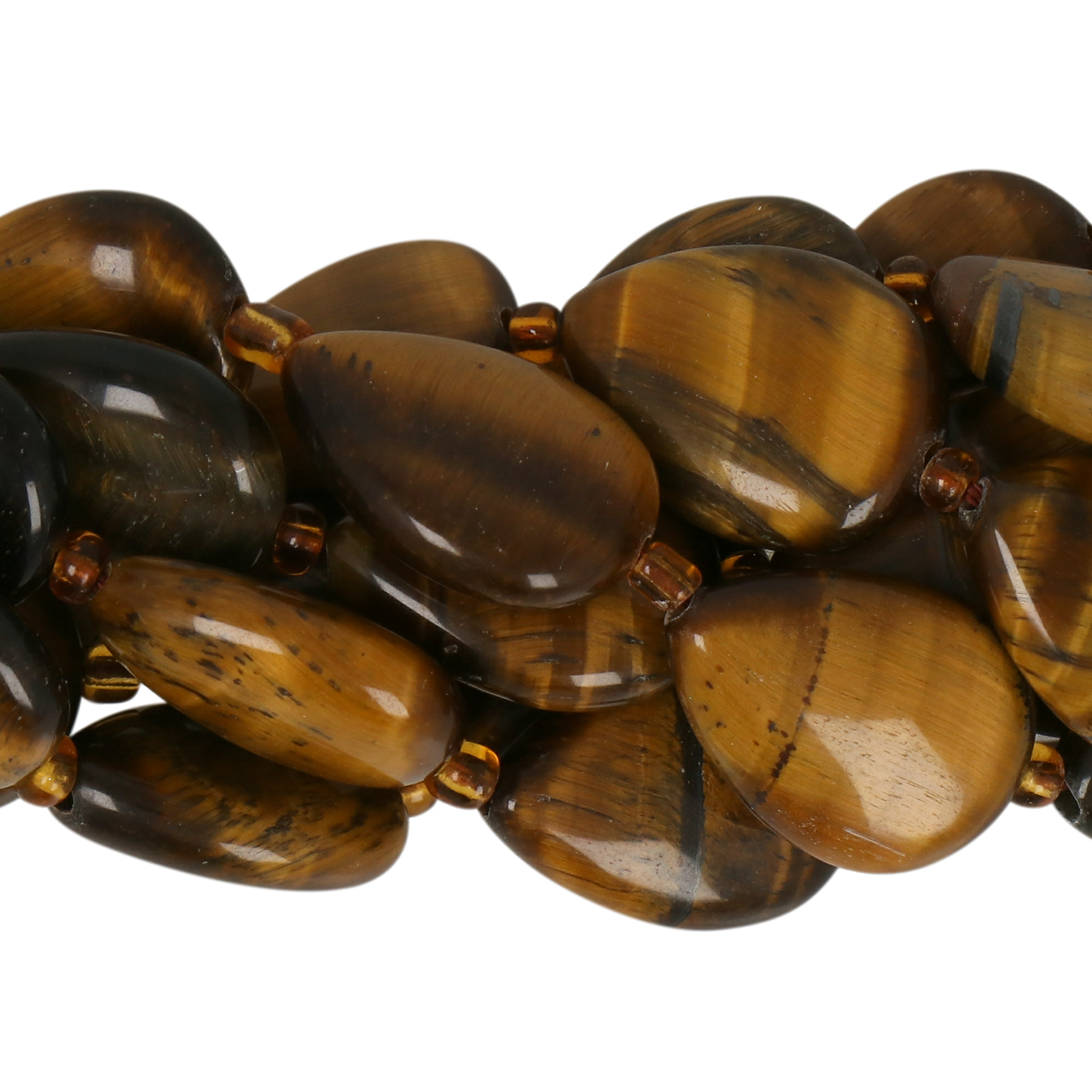 brown tiger eye smooth drop 18x13mm | 4pc