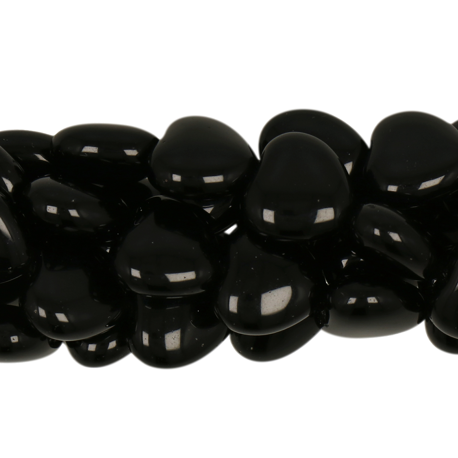 black obsidian smooth herat 12mm | 8pc
