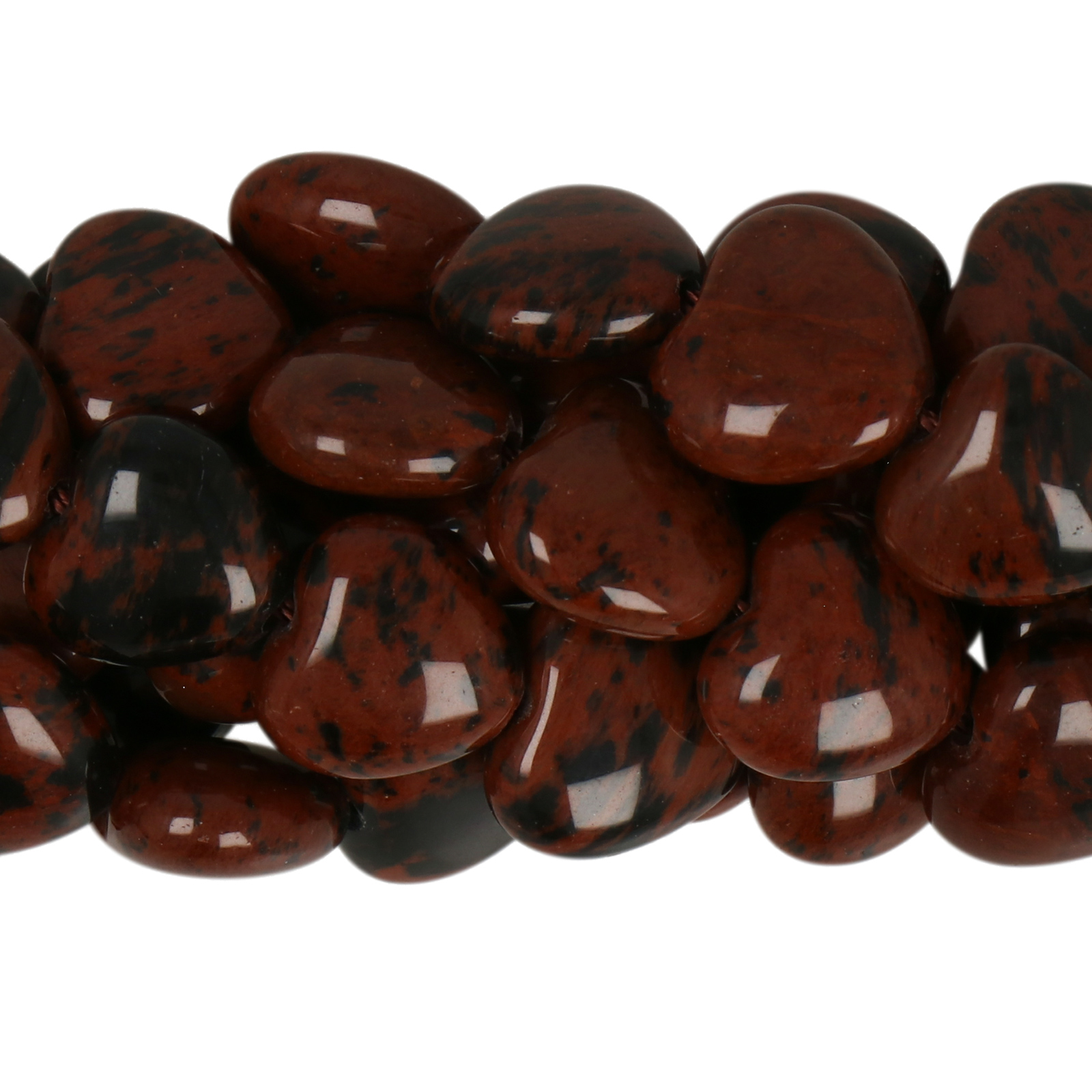 mahogany obsidian smooth herat 12mm | 8pc