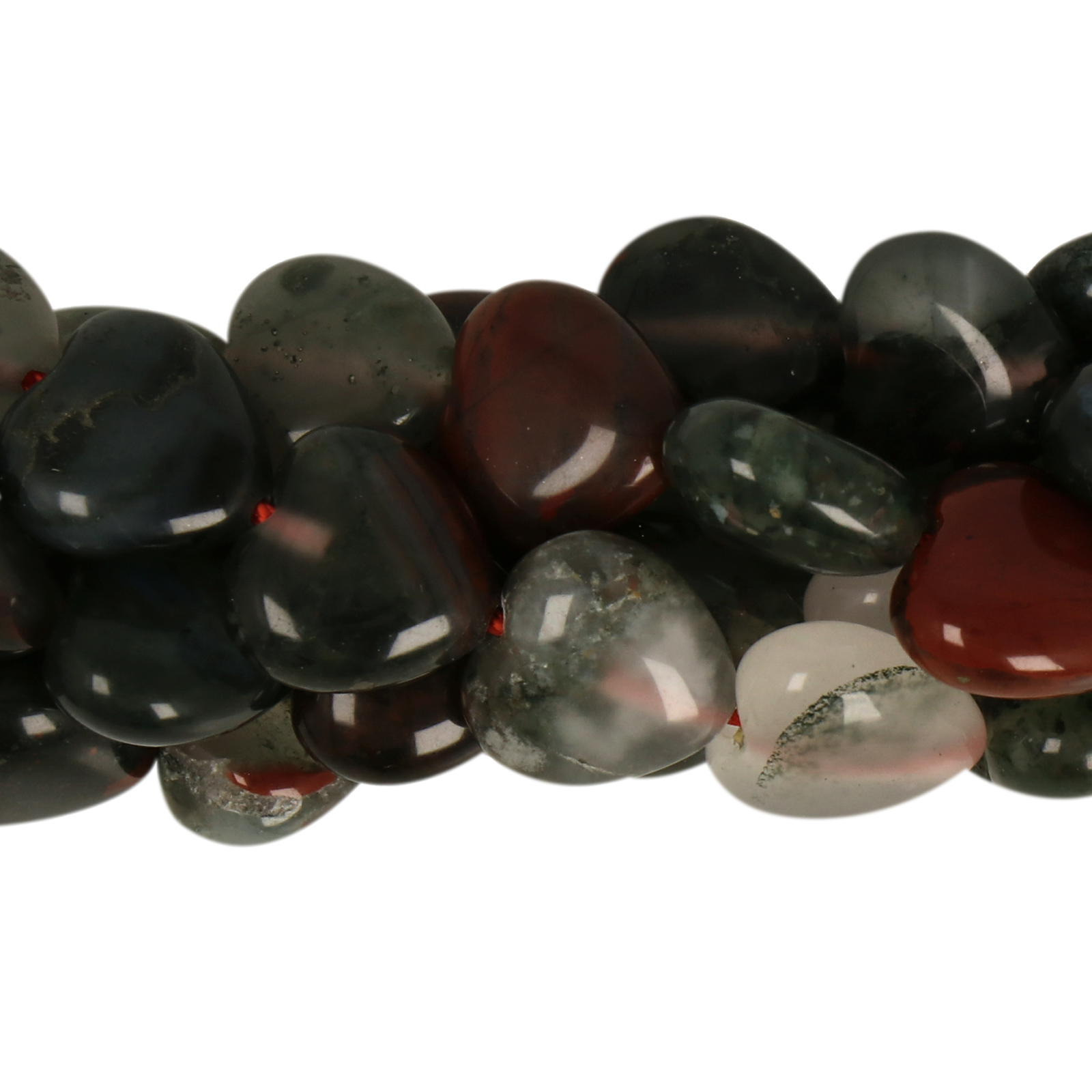 african bloodstone glatt herz 12mm | 8st