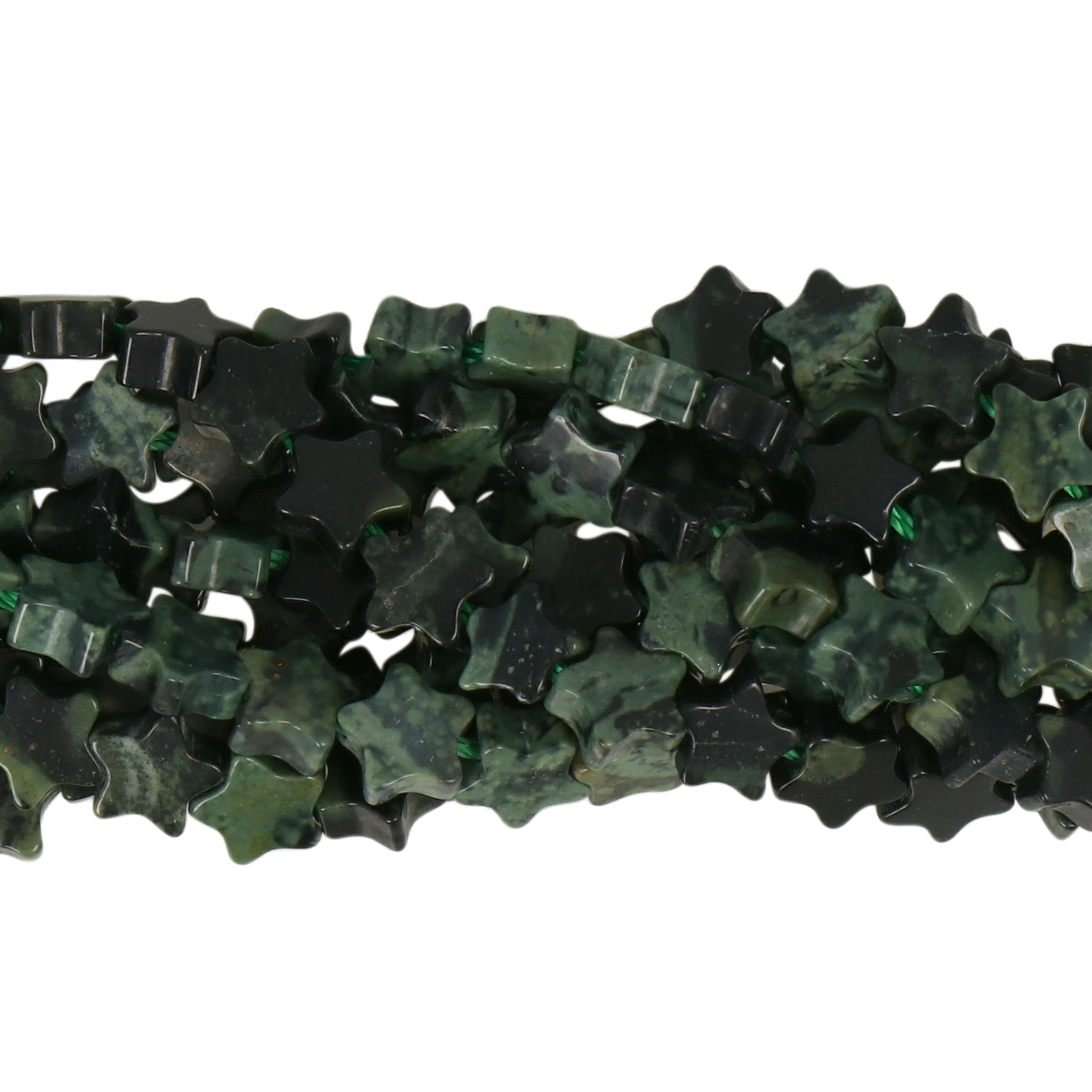 kambaba jaspis glatt stern 6mm | 20st