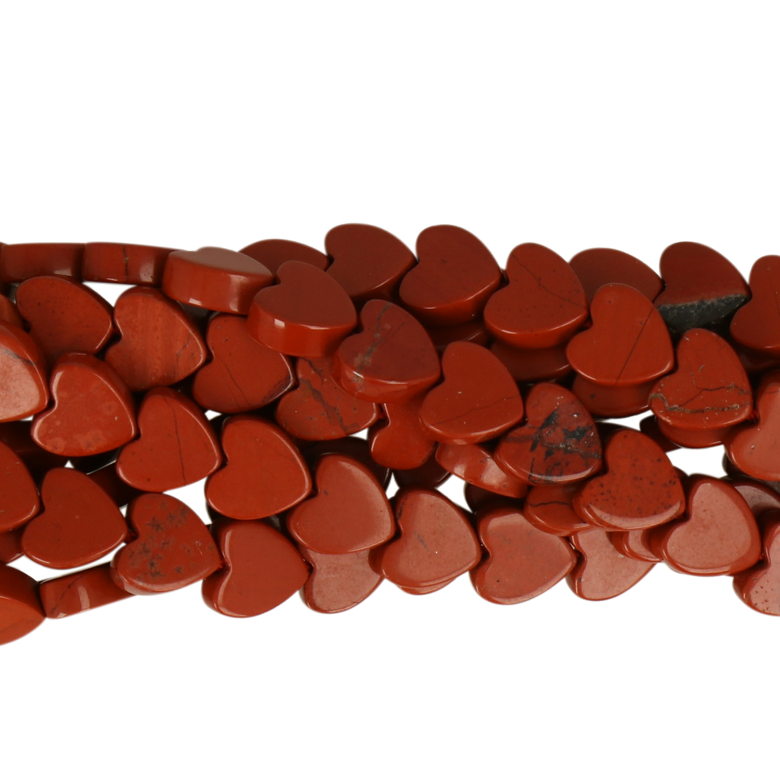 roter jaspis glatt herz 6mm | 20st