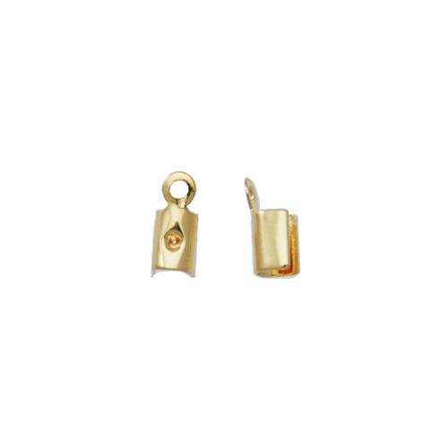 gold plated crimp end 7x3mm (width 2mm) | 48pc