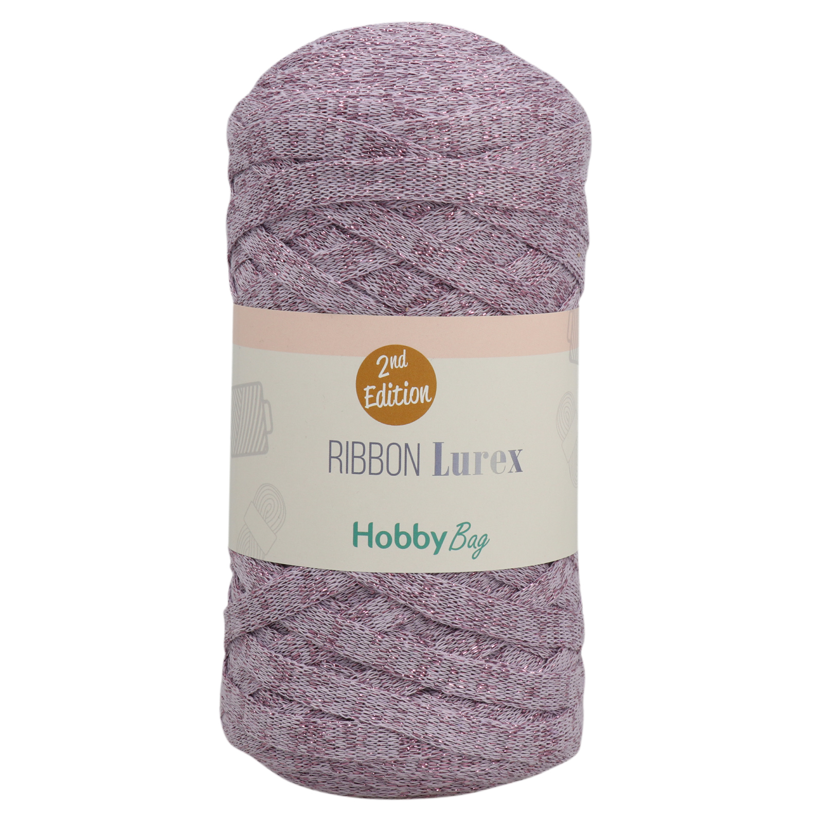 hobbybag ribbon lurex 2nd - lavandel/lilas - 250gr (110mt) | 1st